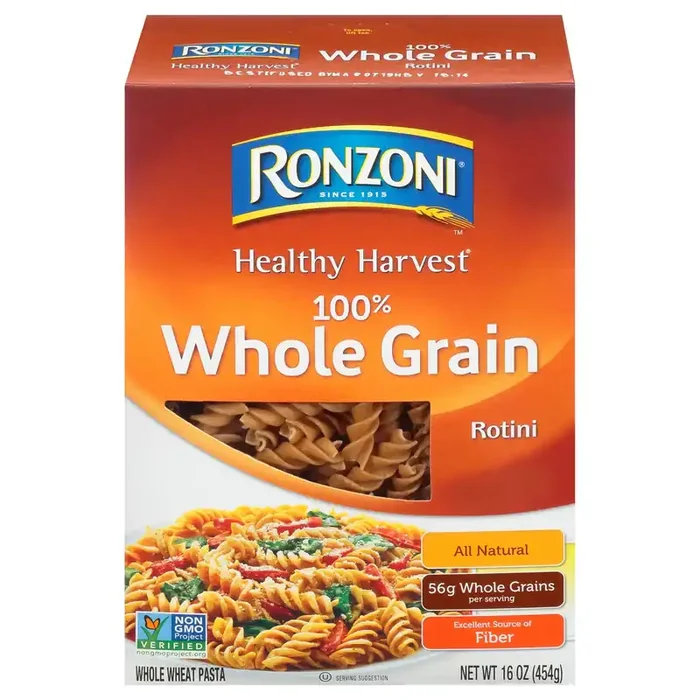 Ronzoni Healthy Harvest Whole Grain Rotini, 16 oz, Whole Wheat Pasta