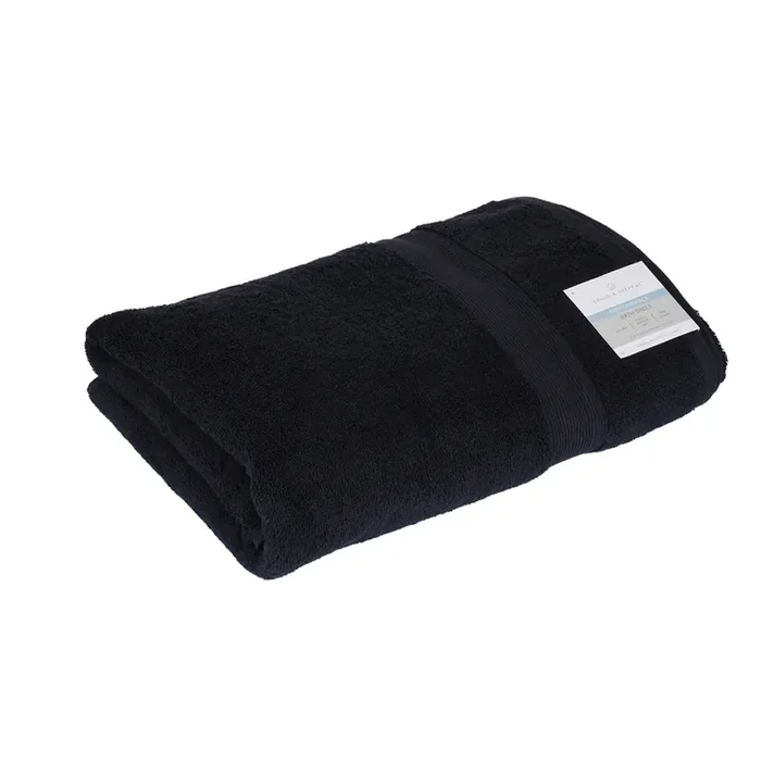 Room & Retreat Performance Bath Sheet, 33 in x 65 in, Black