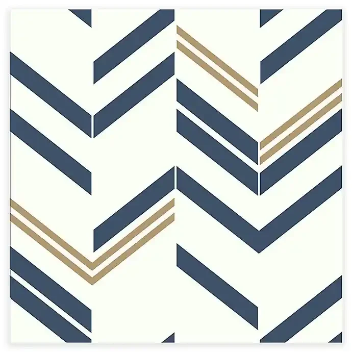 RoomMates Chevron Stripe Peel and Stick Wallpaper – Blue