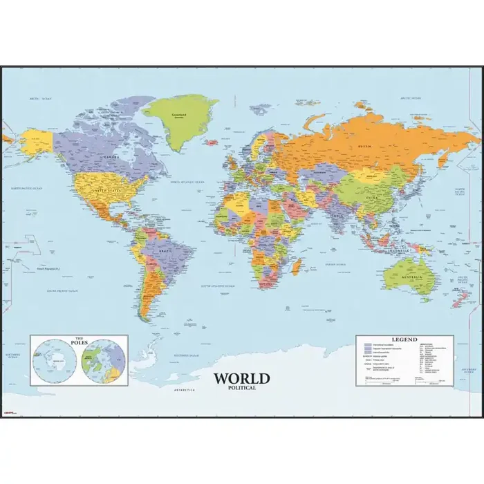 Roommates Decor Dry Erase Map Of The World Peel And Stick Giant Wall Decal
