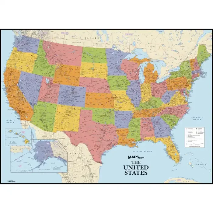 Roommates Decor Dry Erase Us Map Peel And Stick Giant Wall Decal