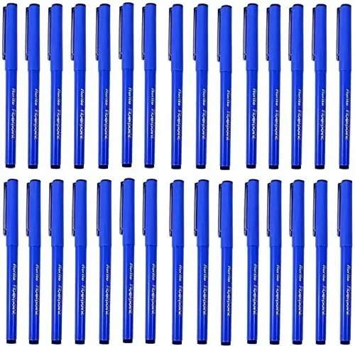 Rorito Fiber Point Micro Tip Gel Pen (Pack Of 30) Blue