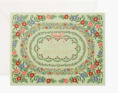 Rosette Birthday Card