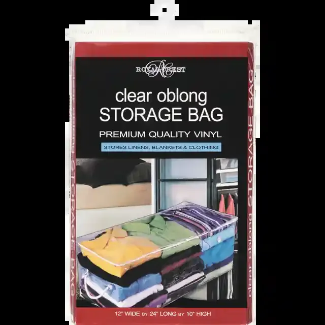 Royal Crest Oblong Storage Bag, Clear