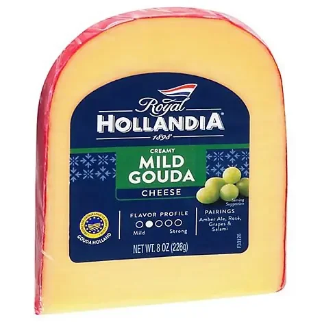 Royal Hollandia Chs Red Wax Gouda Block – 8 Oz