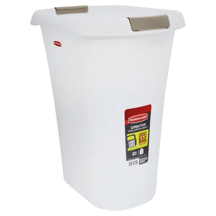 Rubbermaid White Wastebasket