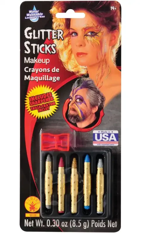 Rubie‘s Costume Glitter Makeup Sticks Halloween Makeup