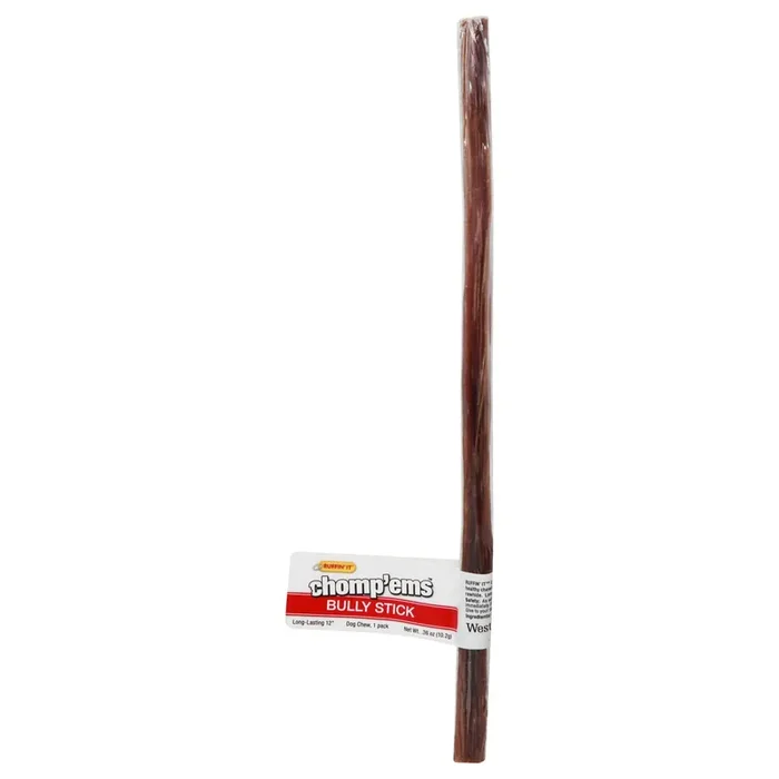 Ruffin‘ It Chomp‘ems 12 Inch Bully Stick Dog Chew 1 ea