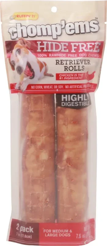 Ruffin‘ It Chomp‘Ems Yak Cheese Sticks Dog Chews, 2 Ct