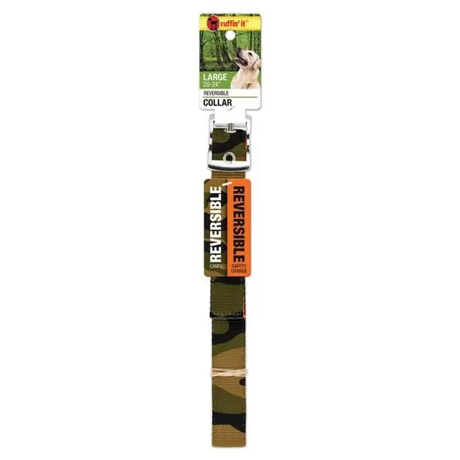 Ruffin‘ It Medium Orange Camo Collar
