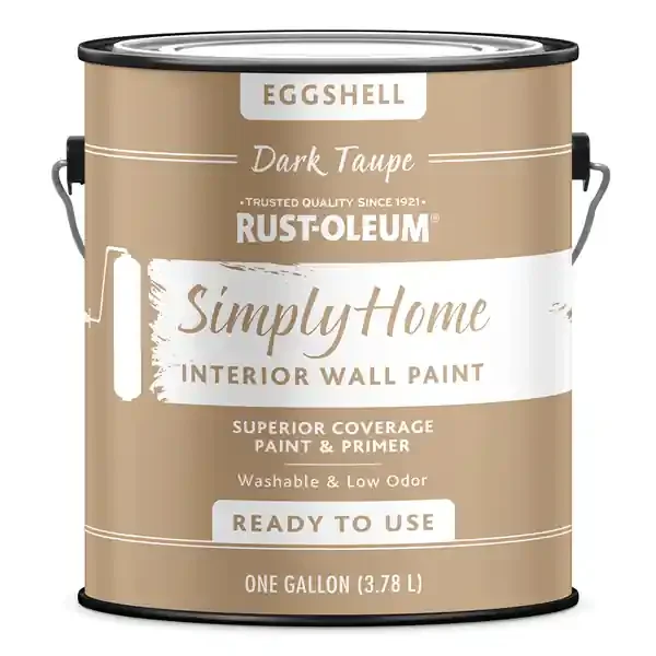 Rust-Oleum Simply Home Interior Wall Paint – 332142, Gallon, Eggshell Dark Taupe