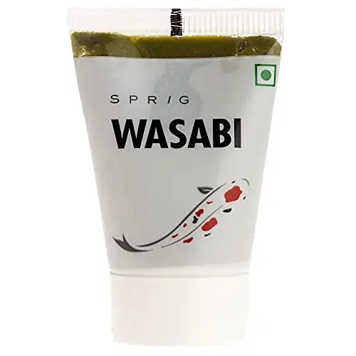 S P R I G Sprig Wasabi Made with Real Wasabi Paste of Japanese Horseradish Extra Hot No artificial colours, flavours or fillers Use with Sushi, Sashimi & Soba 50 g