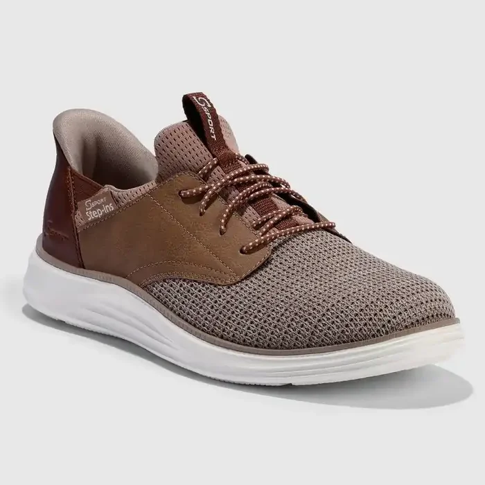 S Sport by Skechers Men‘s Donovan Step-Ins Sneakers – Light Brown 13
