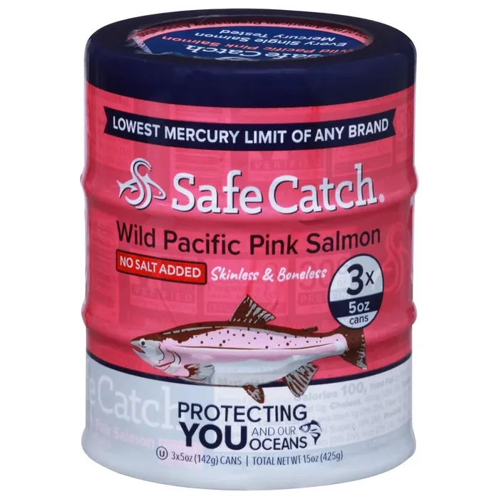 Safe Catch Skinless & Boneless Wild Pacific Pink Salmon – No Salt Added