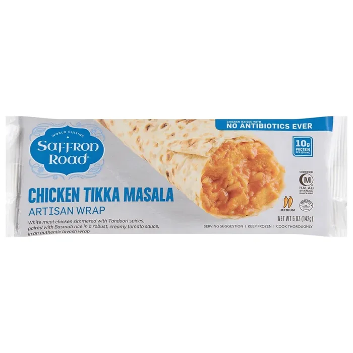 Saffron Road Medium Chicken Tikka Masala Artisian Wrap 5 oz