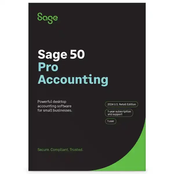 Sage 50 Pro Accounting, 2024, 1-Year Subscription, Windows, Product Key