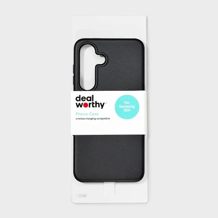 Samsung Galaxy S24 Phone Case – dealworthy™ Black Solid TPU Electronics Protection