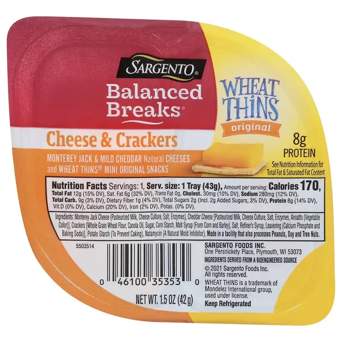 Sargento Balanced Breaks Wheat Thins Original Cheese & Crackers 1.5 oz
