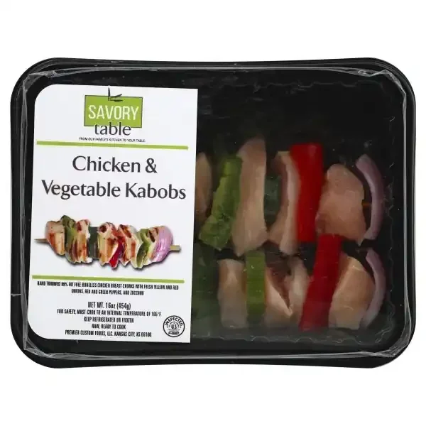 Savory Table Chicken & Vegetable Kabobs 16 oz