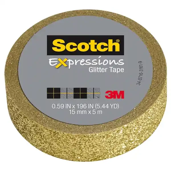 Scotch Expressions Glitter Tape, Gold