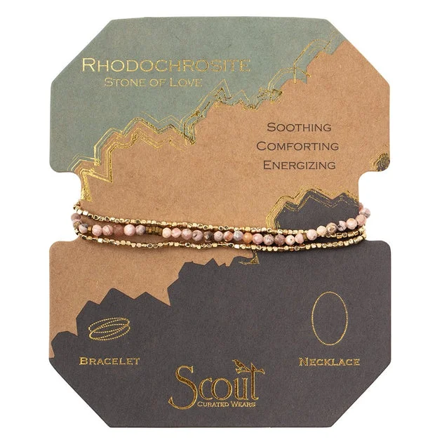 Scout Curated Wears Delicate Stone Wrap – Rhodochrosite