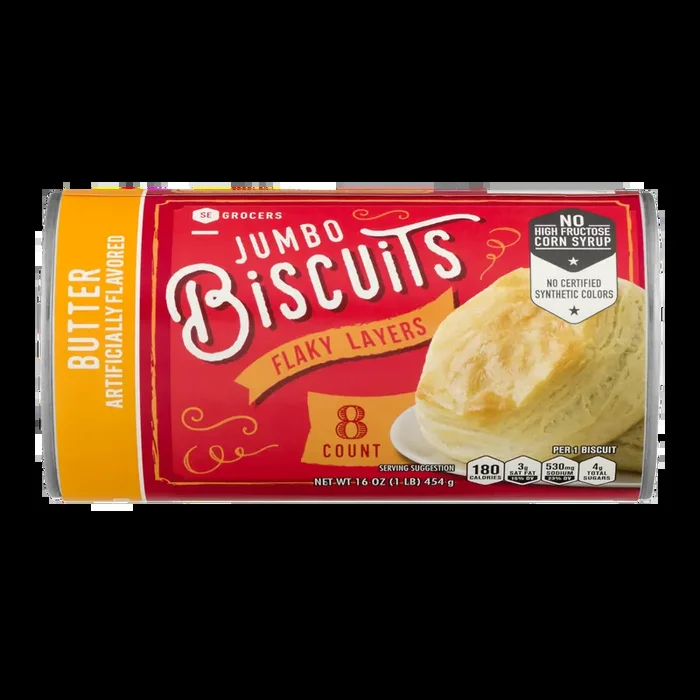 SE Grocers Biscuits Jumbo Flaky Layers Butter – 8 CT