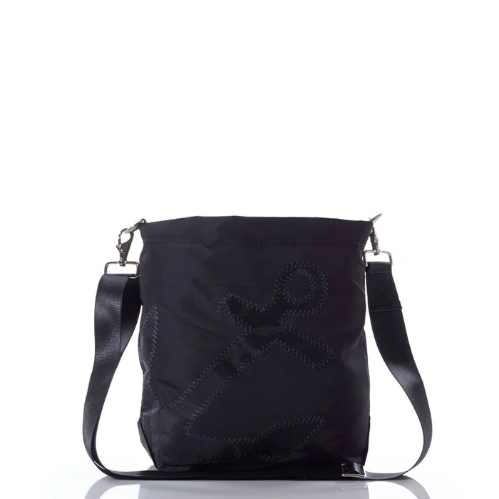 Sea Bags Black on Black Anchor Courier