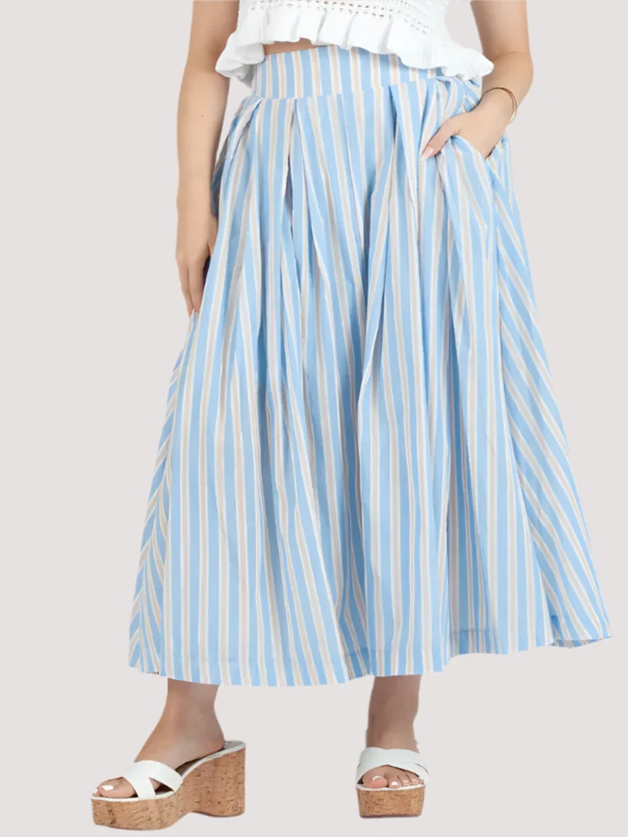 Spring Into Stripes Skirt – Sea