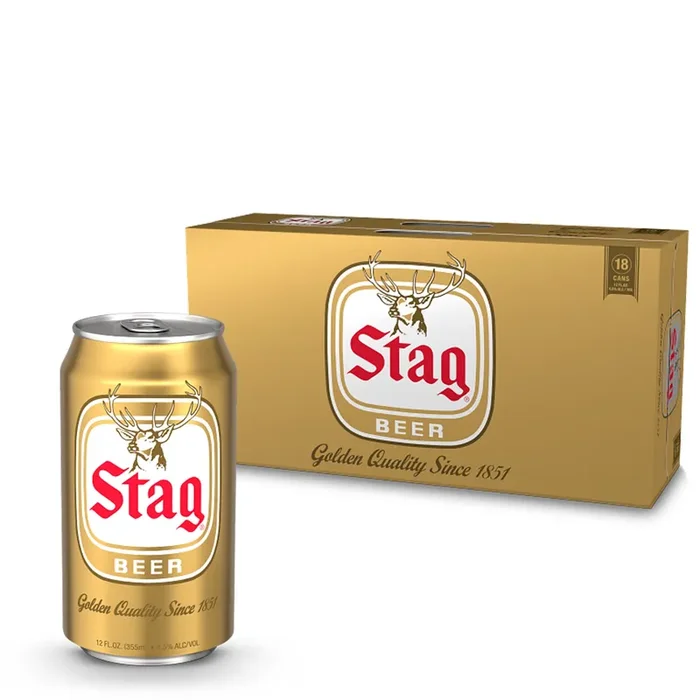 Stag Beer, 18 Pack, 12 fl oz Cans