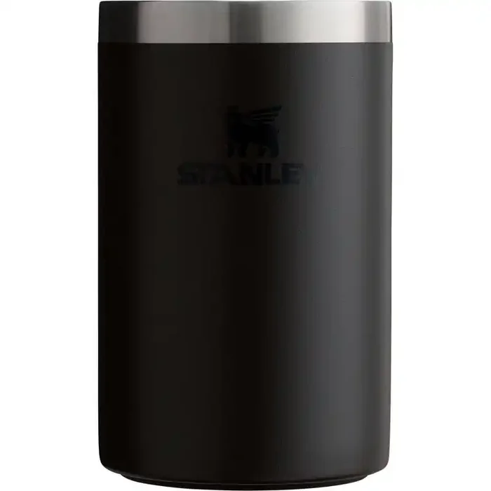 Stanley 10 oz Standard Stainless Steel All-Occasions Can Chiller Matte Black Beverage Cooler, 7.16″ Height, 2.95″ Width