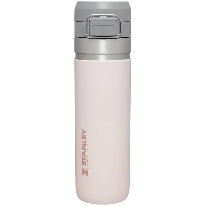 Stanley 24 oz Stainless Steel Quick Flip Go Bottle Rose Quartz Dishwasher-Safe Tumbler for Hot & Cold Beverages
