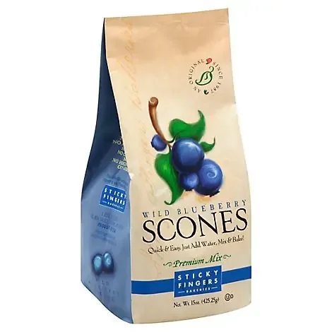 Sticky Fingers Scones Premium Mix Wild Blueberry – 15 Oz