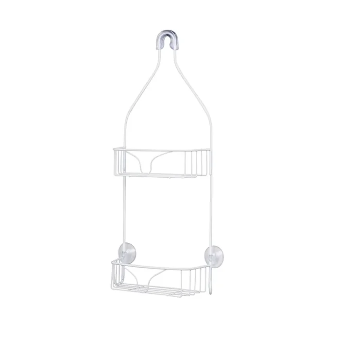 Style Selections White Steel 2 -Shelf Hanging shower caddy 8.8-in x 4.2-in x 21-in