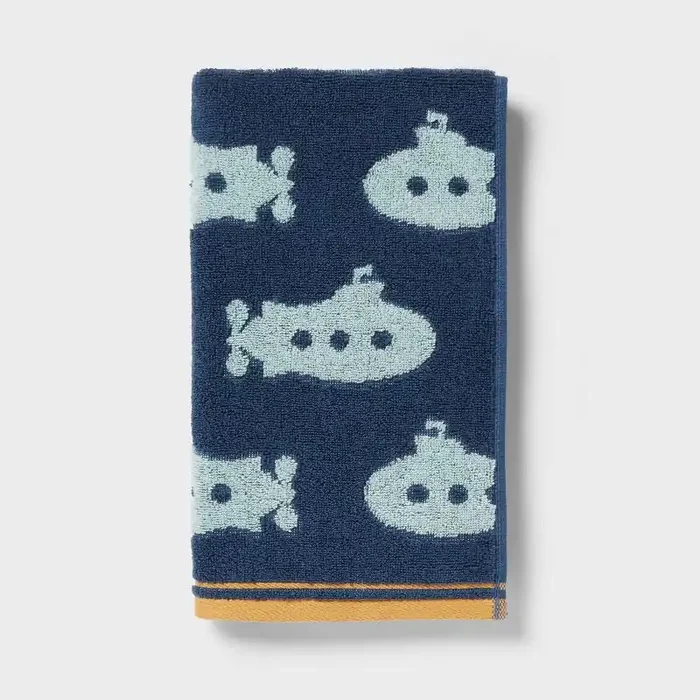 Submarine Kids‘ Hand Towel Navy – Pillowfort™
