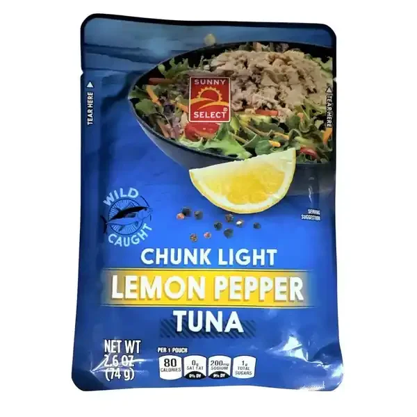Sunny Select, Light Tuna Pouch, Lemon Pepper