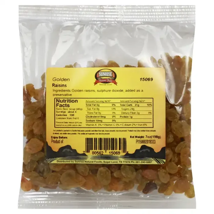 Sunrise Natural Foods Raisins 7 oz