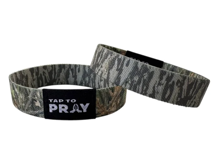 Tap To Pray™ Wristbands – Forest & Tree Bark Camo