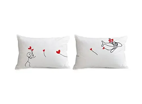 The Purple Tree Couple Pillow Cover (2 Pieces) – White