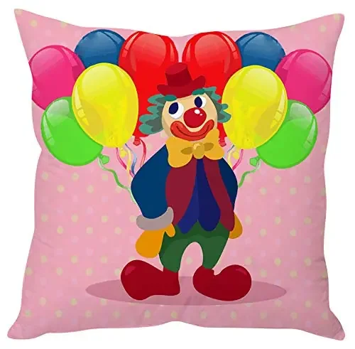 The Purple Tree Cute Cartoon Kids Cushion Cover (16×16 inches) – 1 pc