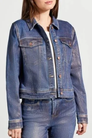 Tribal Denim Jacket w/Rose Gold-5680O-5045