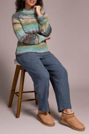 Tribal Mock Neck Sweater-1942O-8208