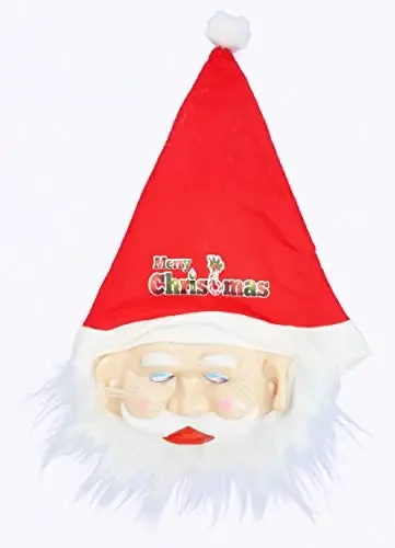Urvi Creations Pack of 1 Santa Claus Christmas Xmas Party Mask ,