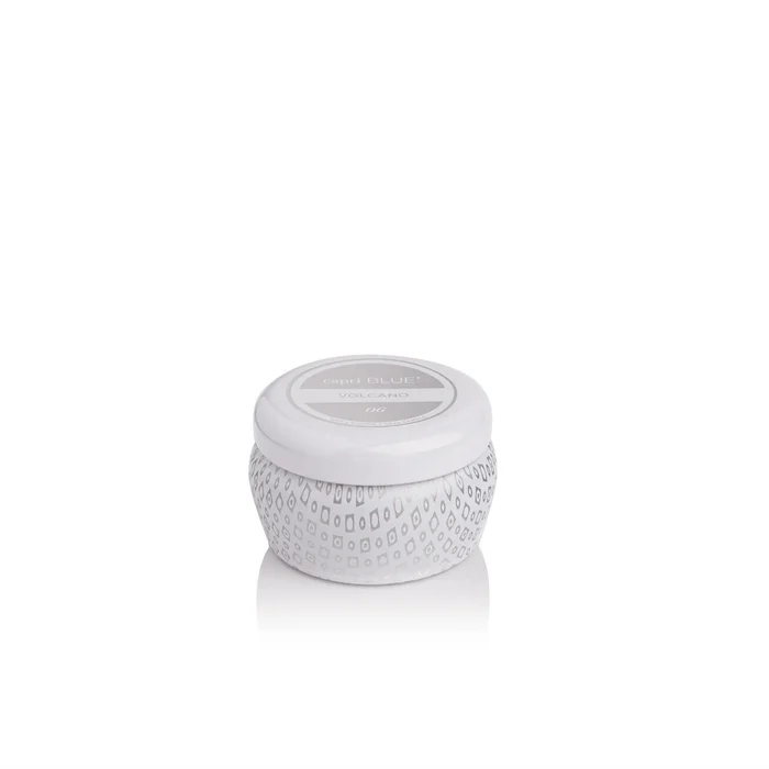 Volcano Mini Tin Candle – White