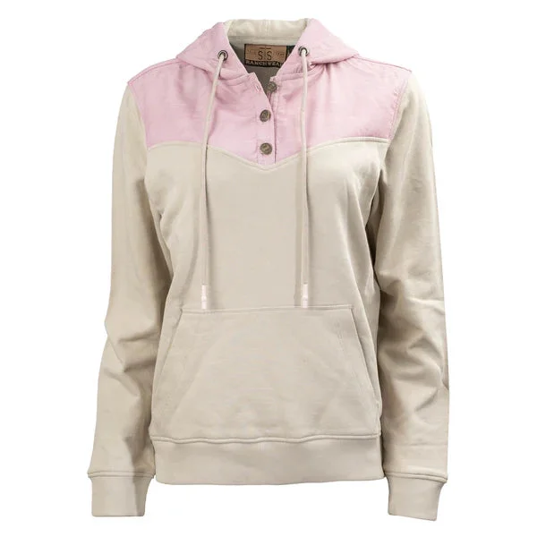 Whit Hoodie PInk and Oatmeal