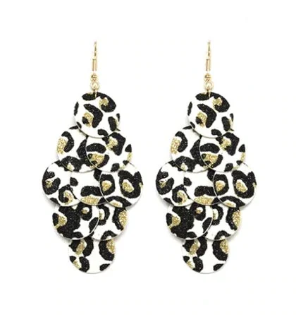 White Leopard Whitney Earrings