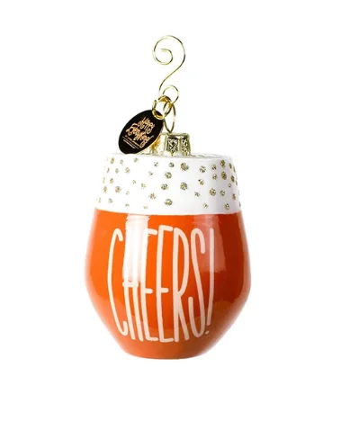Wine Cheers Shaped Ornament