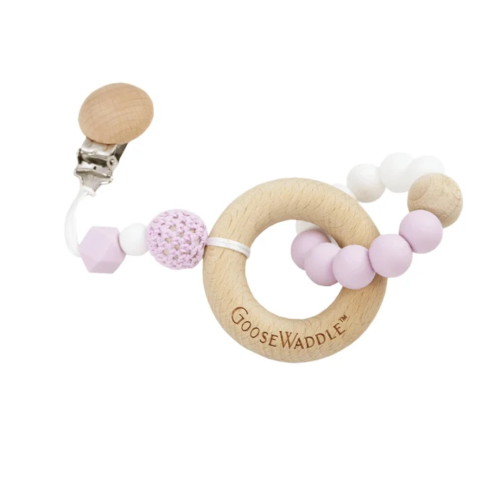 Wooden and Silicone Teether – Lavender