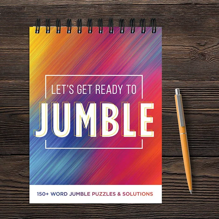 Word Jumble Puzzle Book Spiral Puzzle Pad
