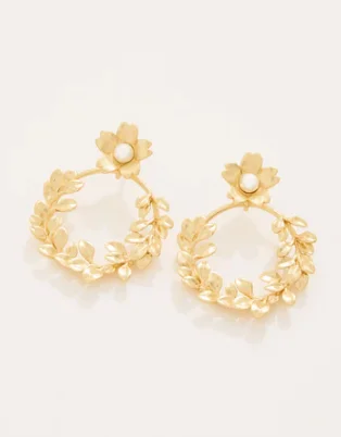 Wreath Earrings Pearl – Spartina
