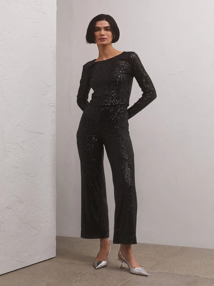 Z Supply Skyler Sequin Pants – Black